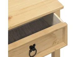 Mesa consola Corona madera maciza de pino 55x35x73 cm