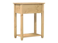 Mesa consola Corona madera maciza de pino 55x35x73 cm