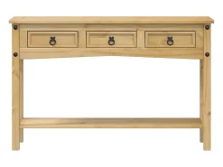 Mesa consola Corona madera maciza de pino 114x34,5x73 cm ES333280