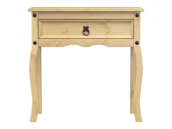 Mesa consola Corona madera maciza de pino 73x35x73 cm