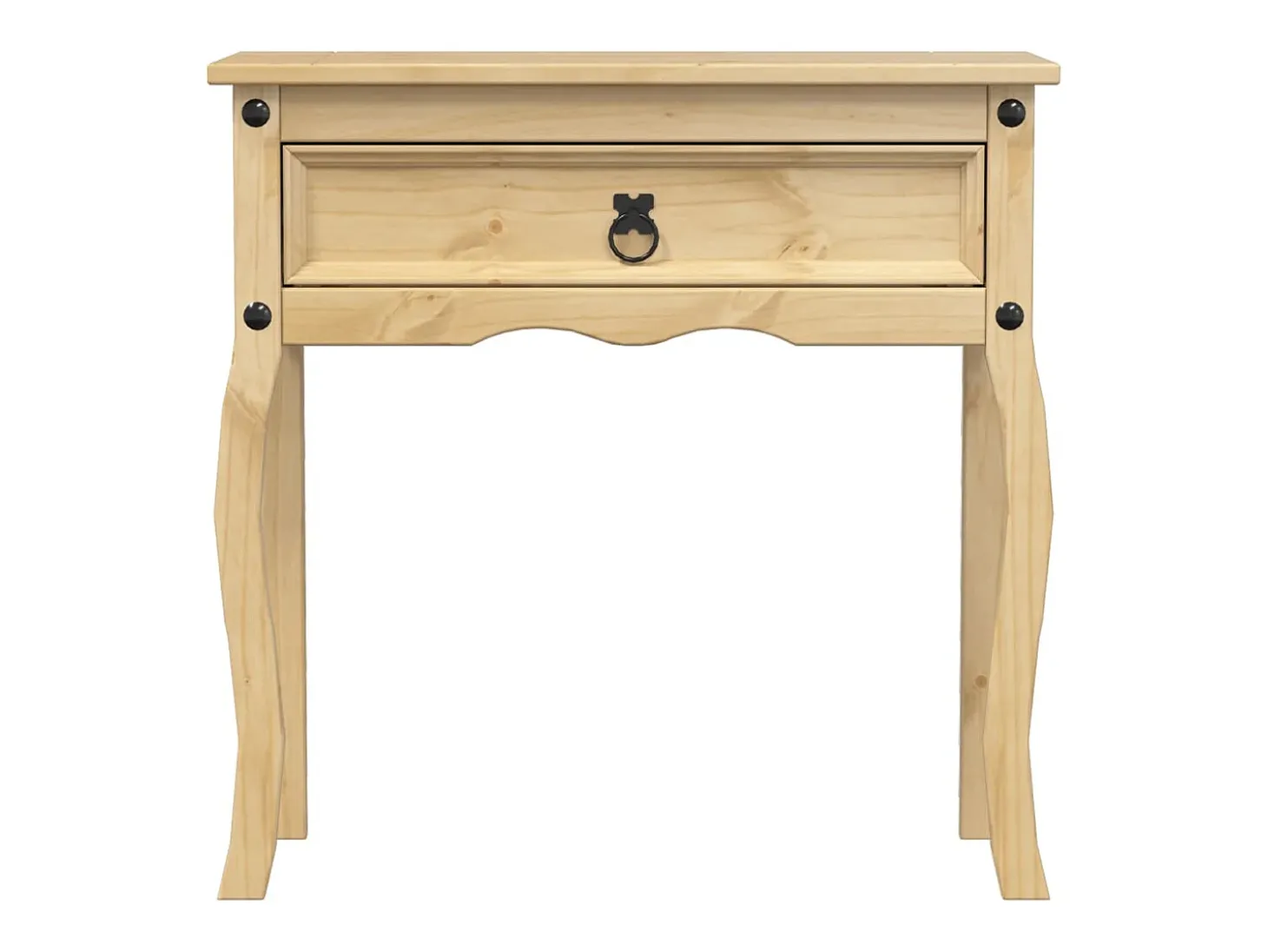 Mesa consola Corona madera maciza de pino 73x35x73 cm