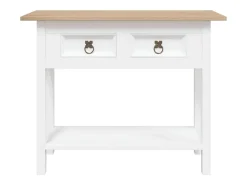 Mesa consola Corona Range de pino mexicano blanco 90x34,5x73 cm