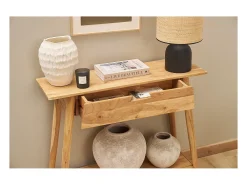 Mesa consola de acacia maciza 90 cm FRANKLIN