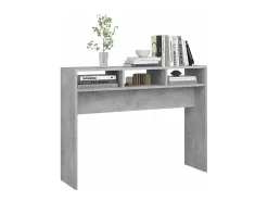 Mesa consola de aglomerado gris hormigón 105x30x80 cm