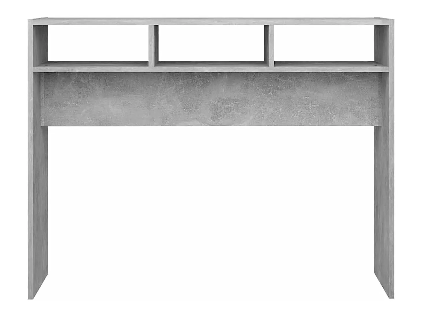 Mesa consola de aglomerado gris hormigón 105x30x80 cm
