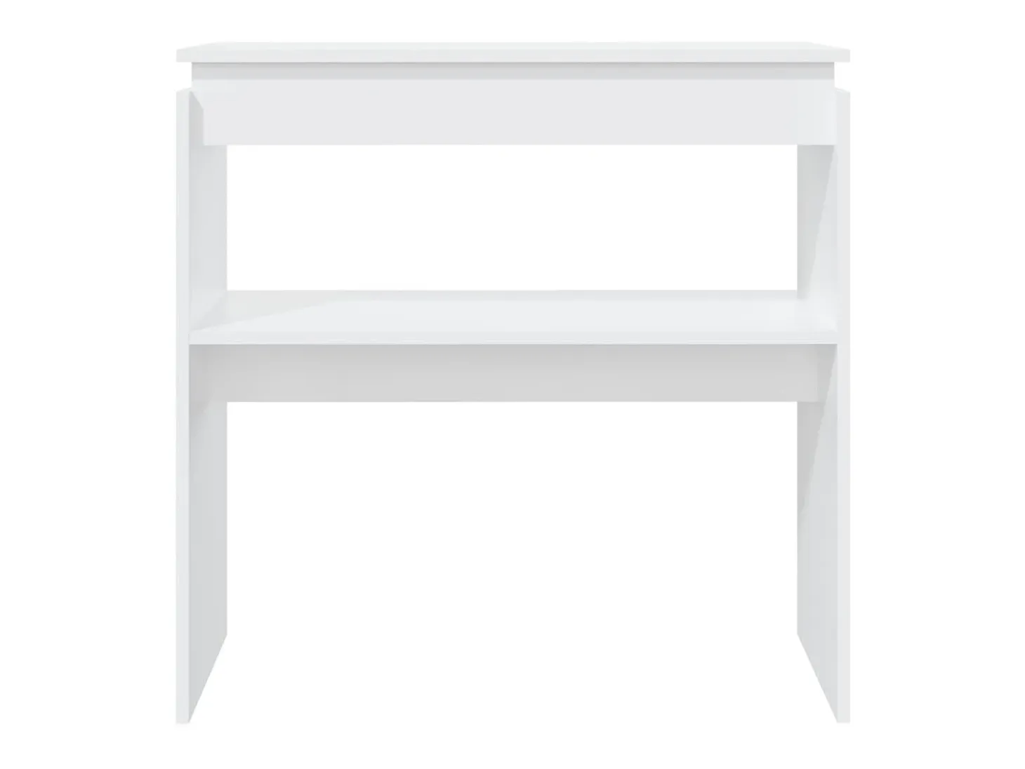 Mesa consola de aglomerado blanco 80x30x80 cm