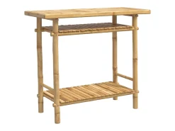 Mesa consola de bambú 90x37x75 cm