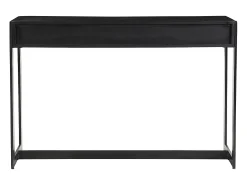 Mesa consola de diseño con cajones negros y dorados 115 cm AVIDAN