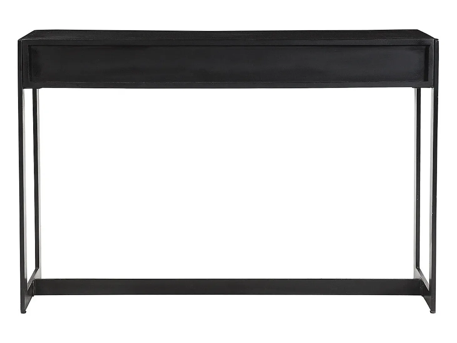 Mesa consola de diseño con cajones negros y dorados 115 cm AVIDAN
