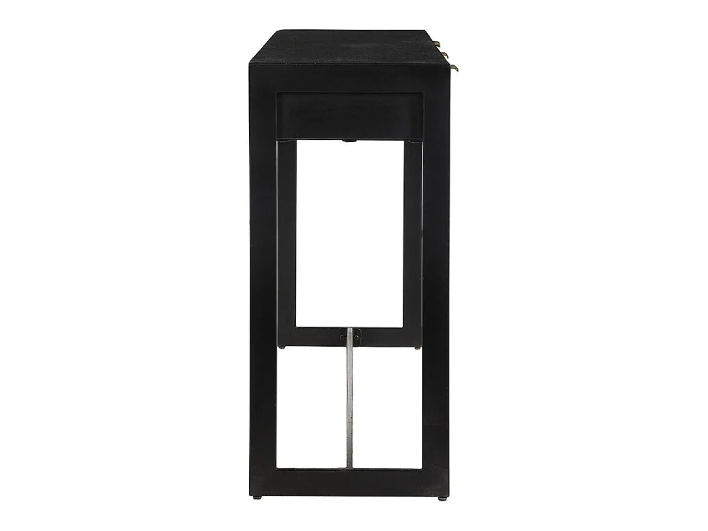 Mesa consola de diseño con cajones negros y dorados 115 cm AVIDAN
