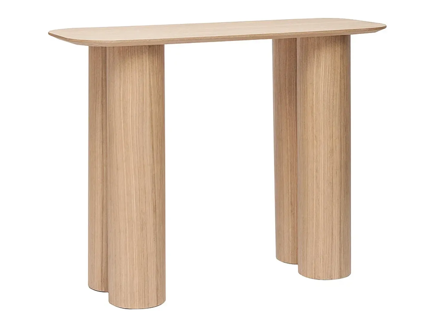 Mesa consola de diseño de madera clara 100 cm FOLEEN