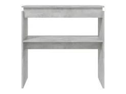 Mesa consola de hormigón gris 80x30x80 cm aglomerado