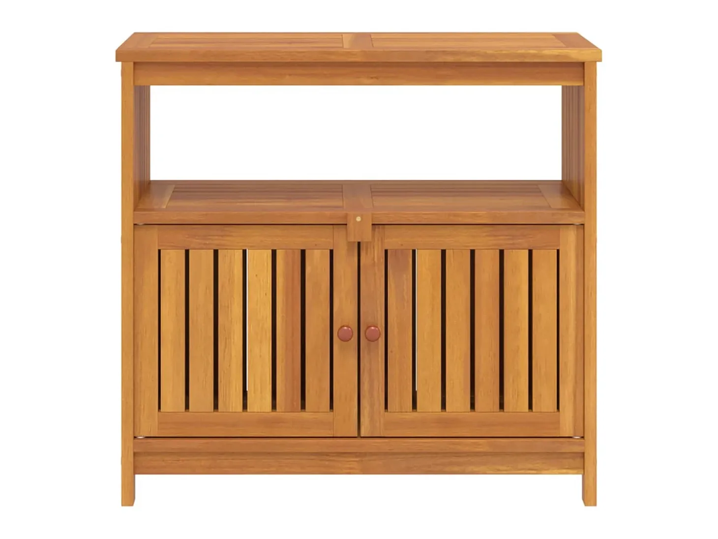 Mesa consola de jardín madera maciza acacia 80x35x75 cm ES863079