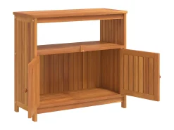 Mesa consola de jardín madera maciza acacia 80x35x75 cm ES863079