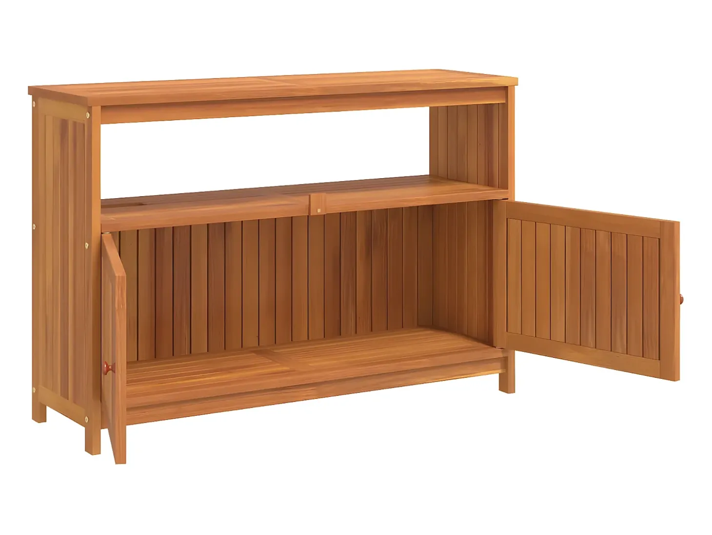 Mesa consola de jardín madera maciza acacia 110x35x75 cm ES653596