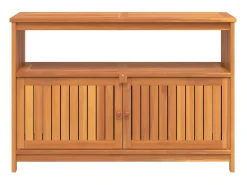 Mesa consola de jardín madera maciza acacia 110x35x75 cm ES653596