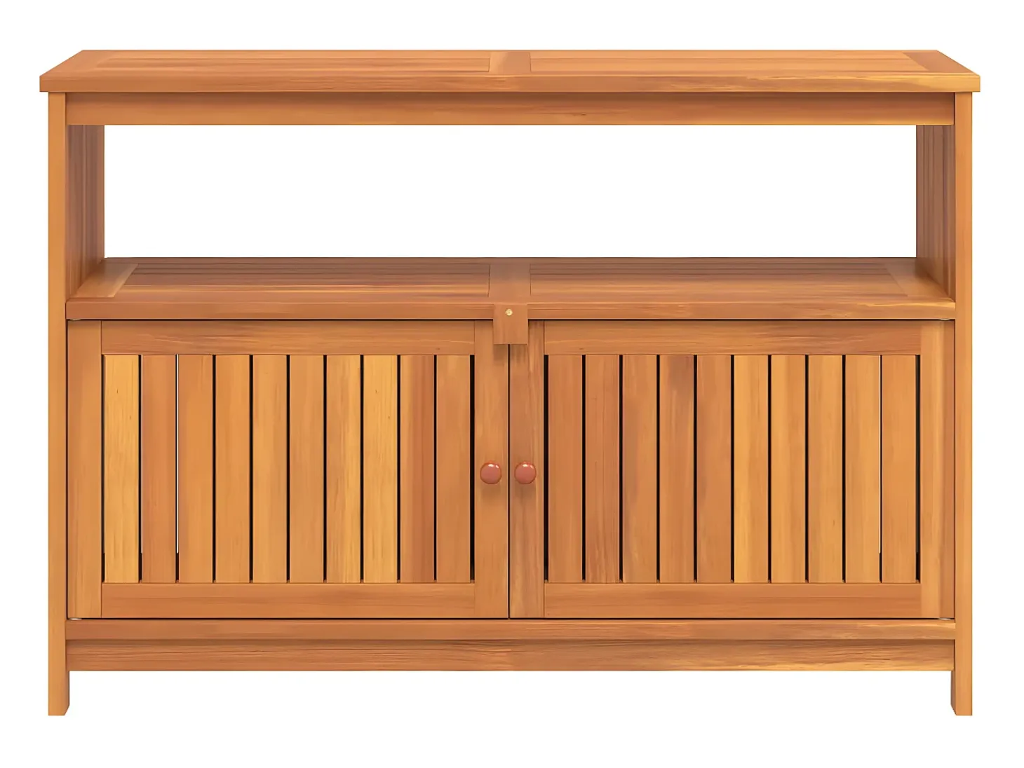 Mesa consola de jardín madera maciza acacia 110x35x75 cm ES653596