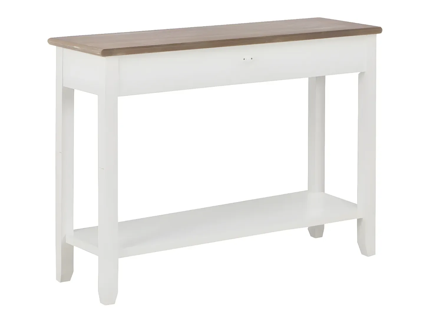 Mesa consola de madera blanco 110x35x80 cm