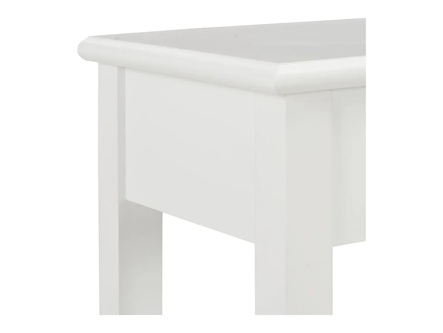 Mesa consola de madera blanco 110x35x80 cm
