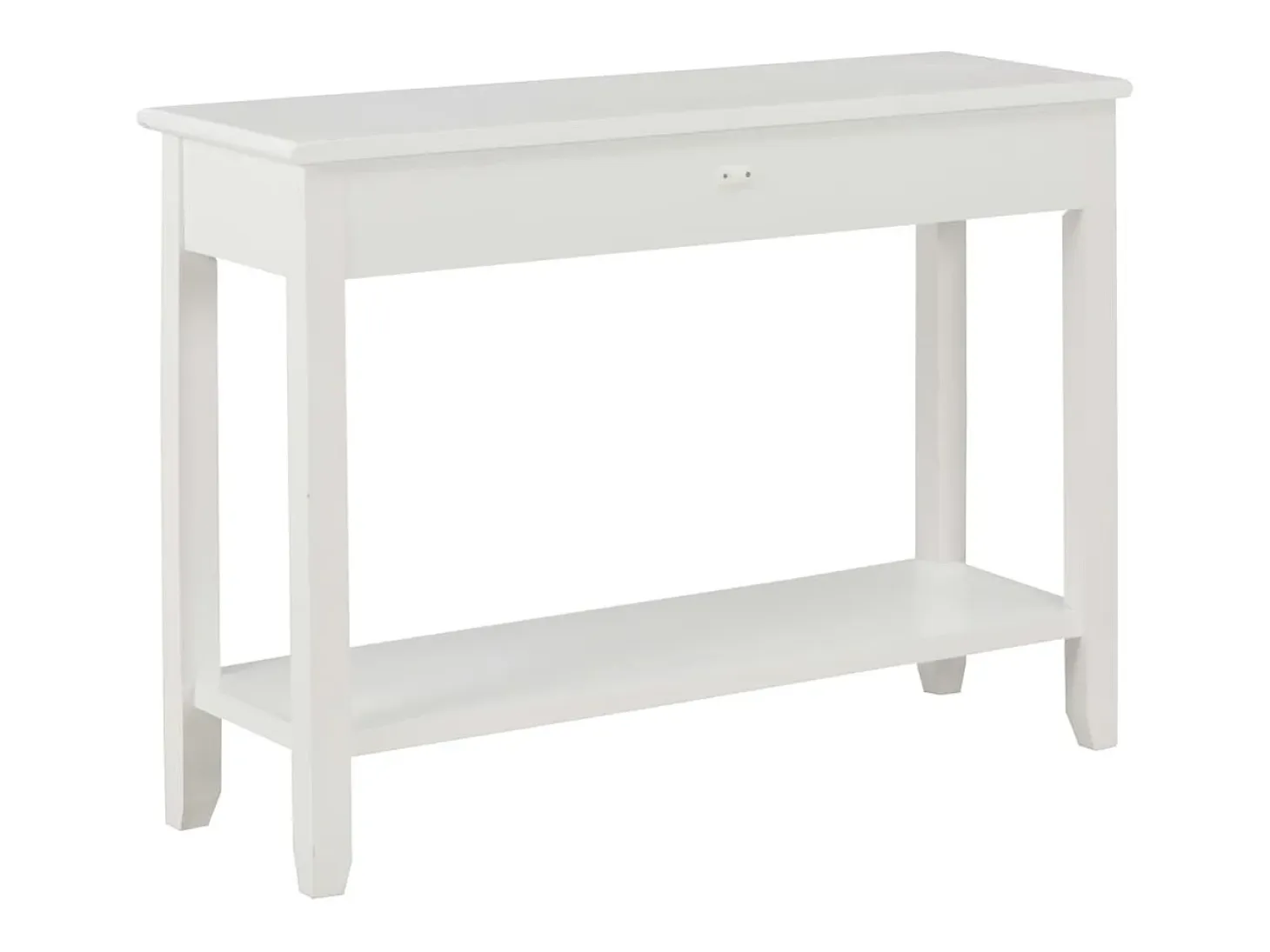 Mesa consola de madera blanco 110x35x80 cm