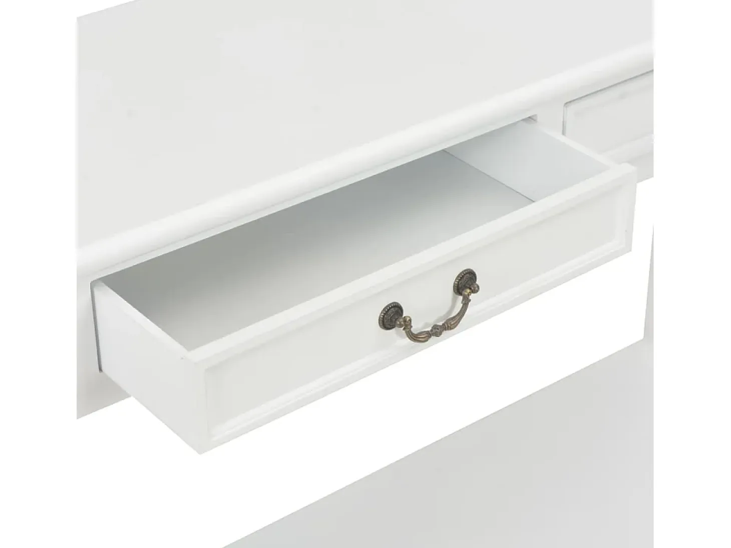 Mesa consola de madera blanco 110x35x80 cm