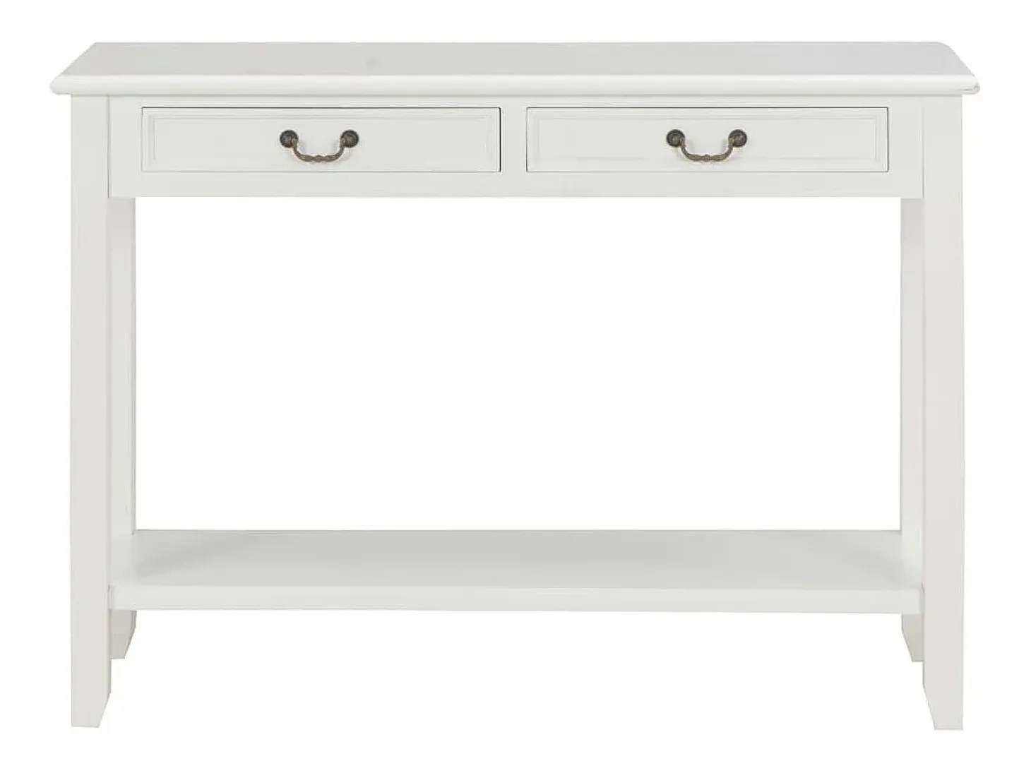 Mesa consola de madera blanco 110x35x80 cm