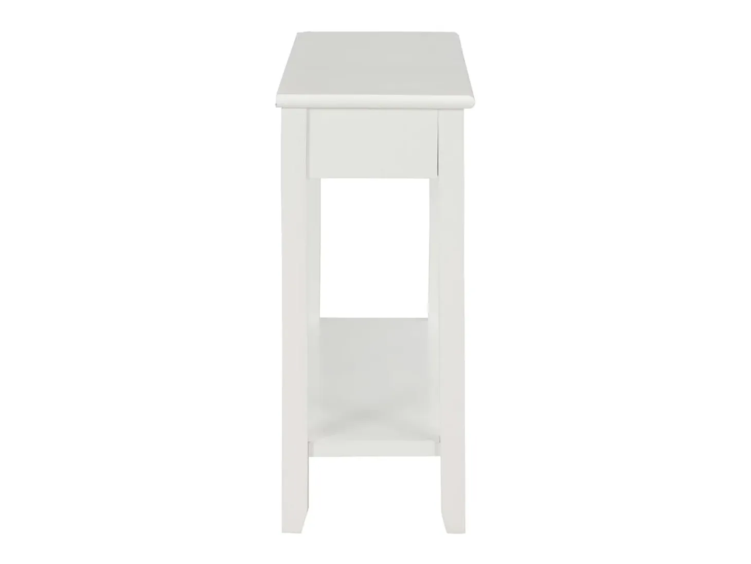 Mesa consola de madera blanco 110x35x80 cm