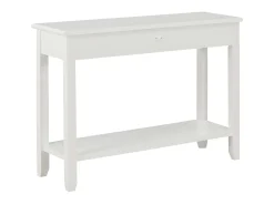 Mesa consola de madera blanco 110x35x80 cm ES626073