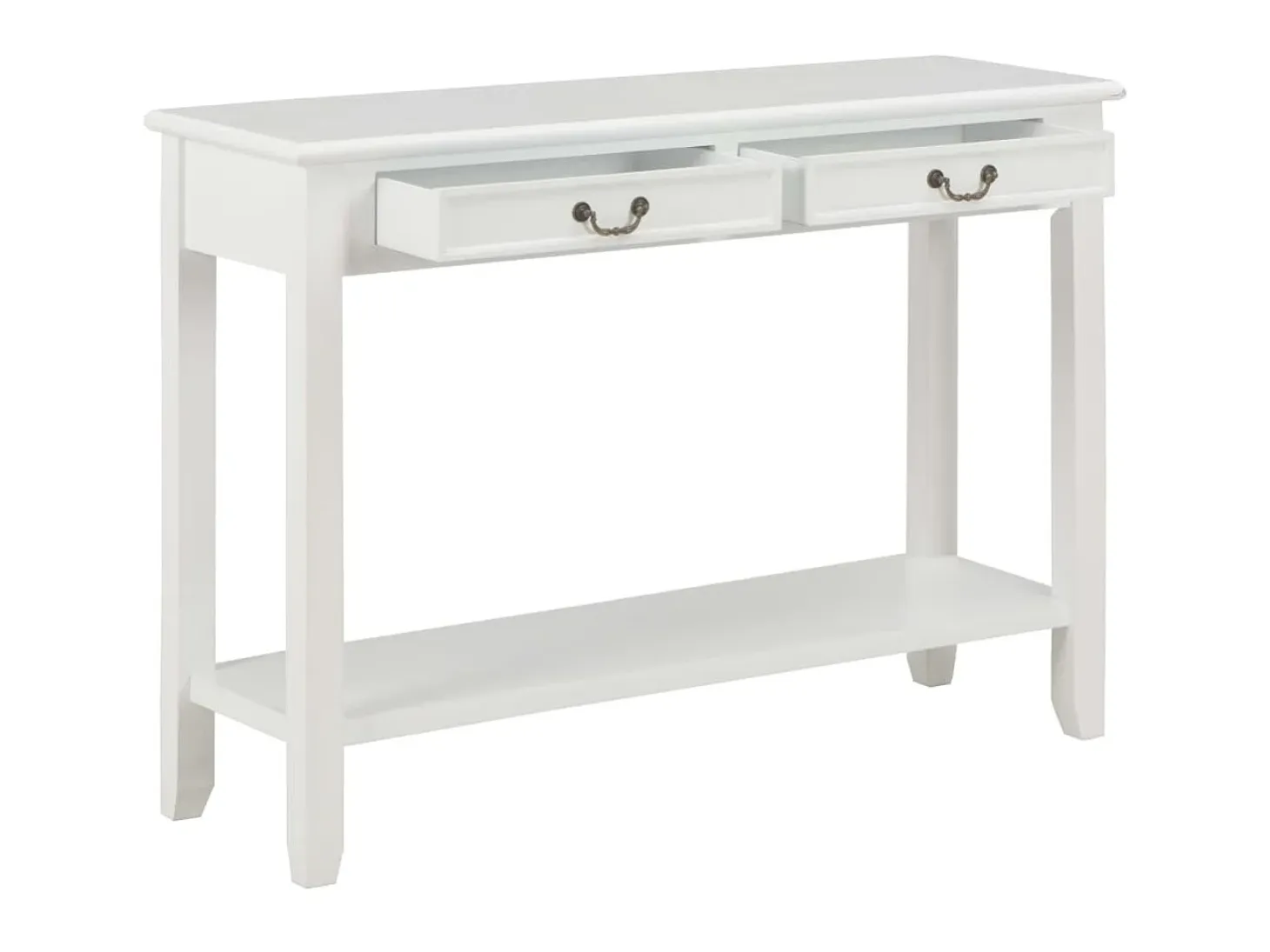 Mesa consola de madera blanco 110x35x80 cm ES626073