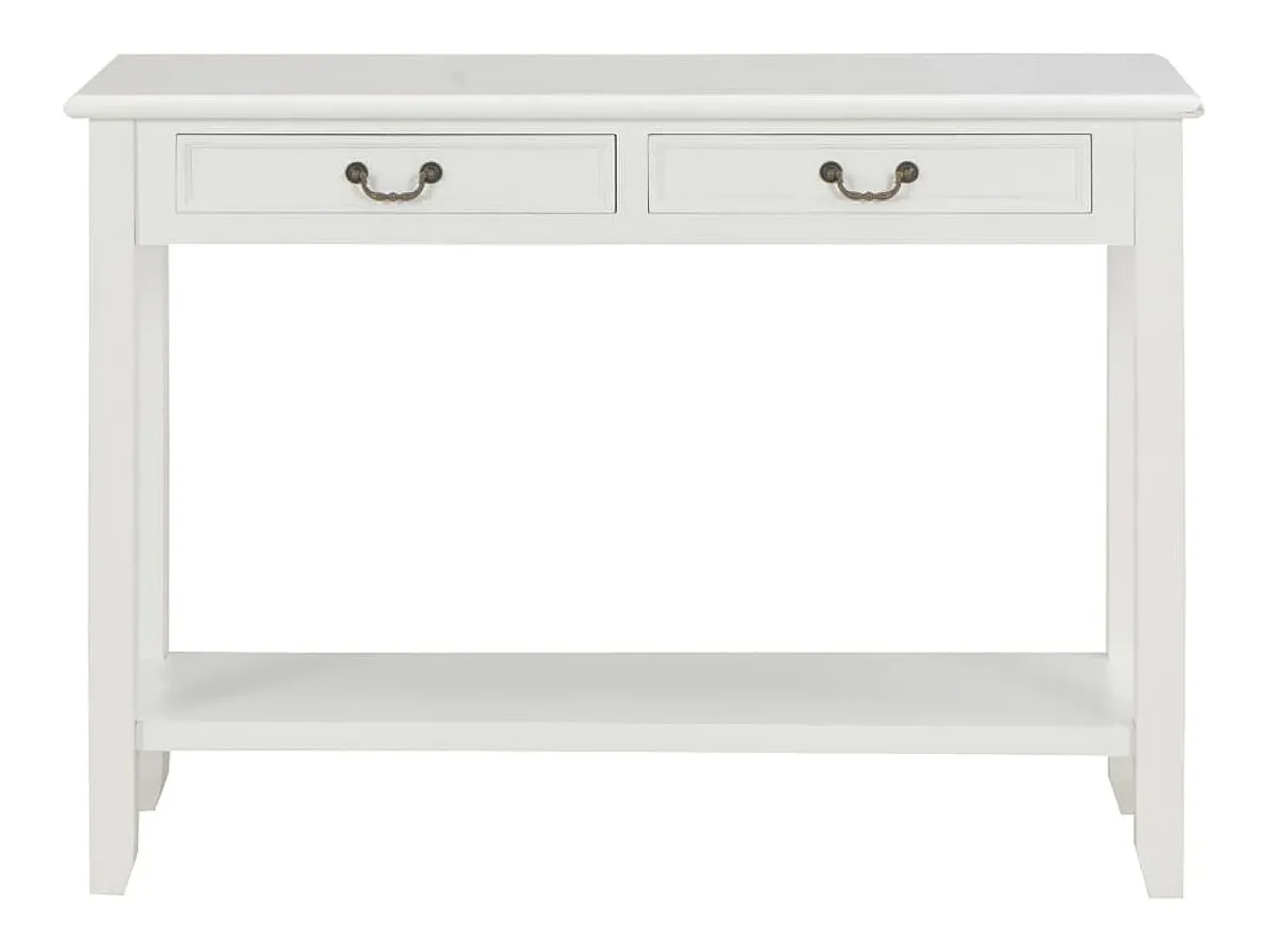 Mesa consola de madera blanco 110x35x80 cm ES626073