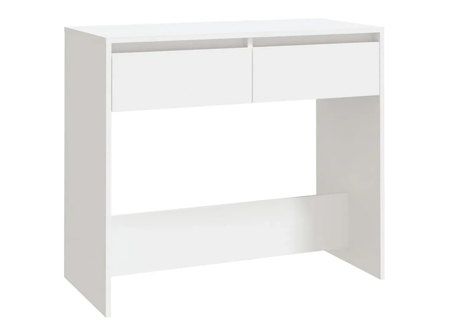 Mesa consola de madera contrachapada blanco 89x41x76,5 cm