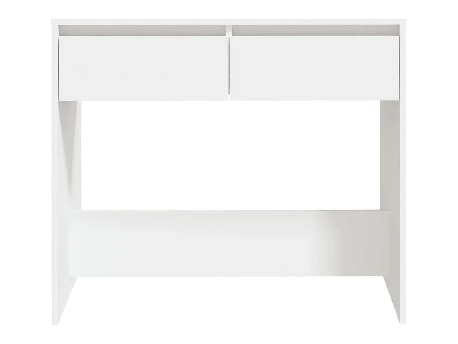 Mesa consola de madera contrachapada blanco 89x41x76,5 cm