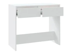 Mesa consola de madera contrachapada blanco 89x41x76,5 cm