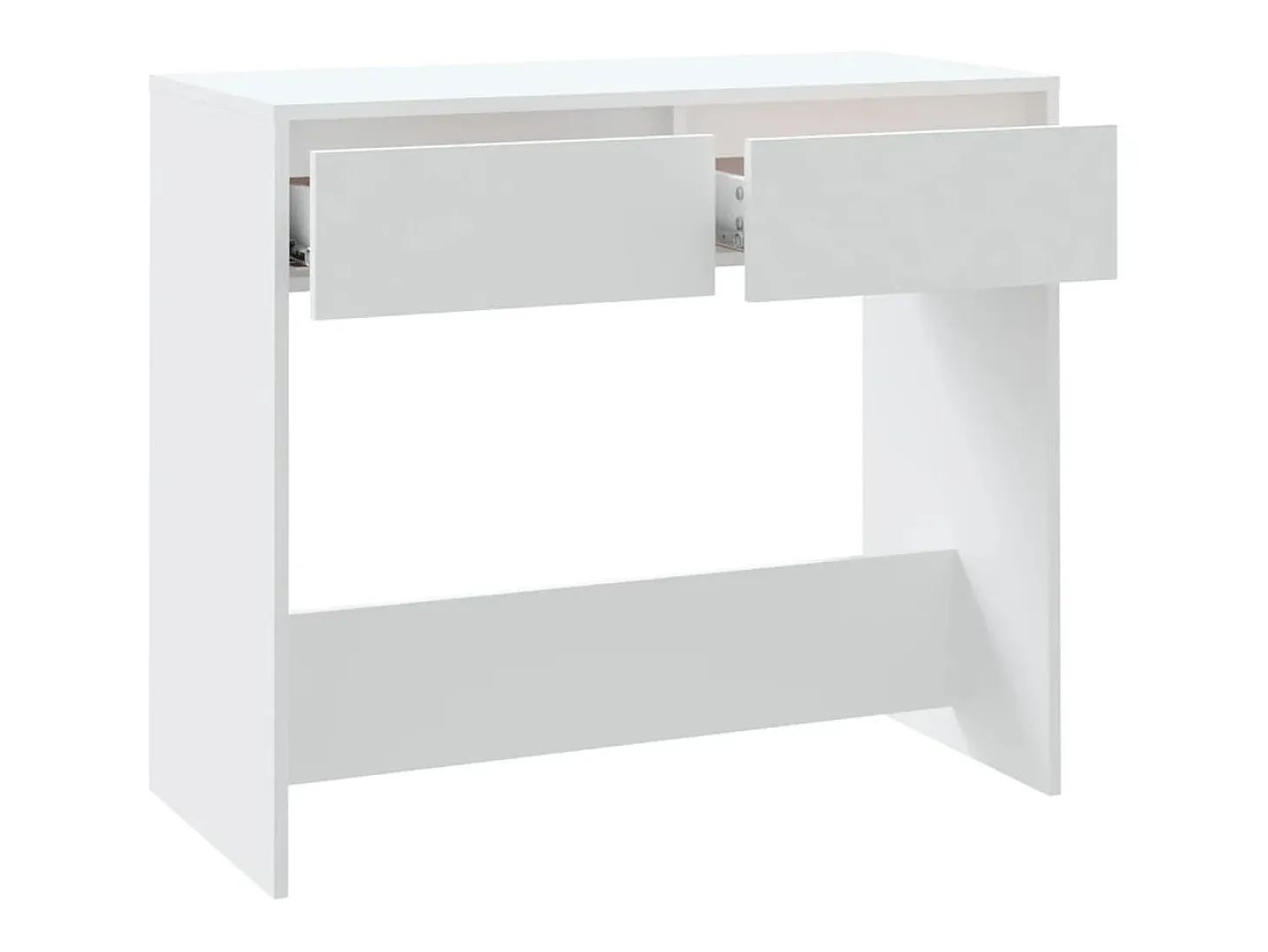 Mesa consola de madera contrachapada blanco 89x41x76,5 cm