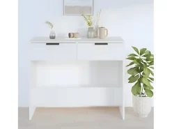 Mesa consola de madera contrachapada blanco 90x36x75 cm ES742555
