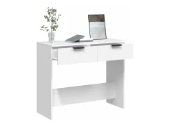 Mesa consola de madera contrachapada blanco 90x36x75 cm