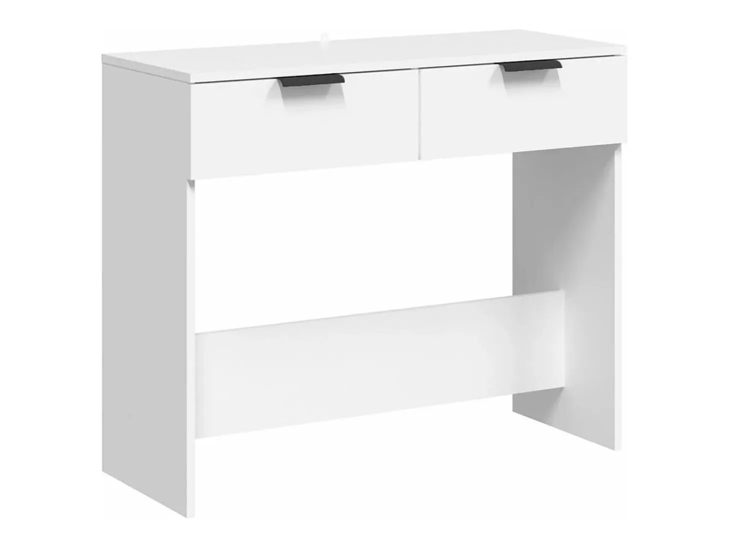 Mesa consola de madera contrachapada blanco 90x36x75 cm
