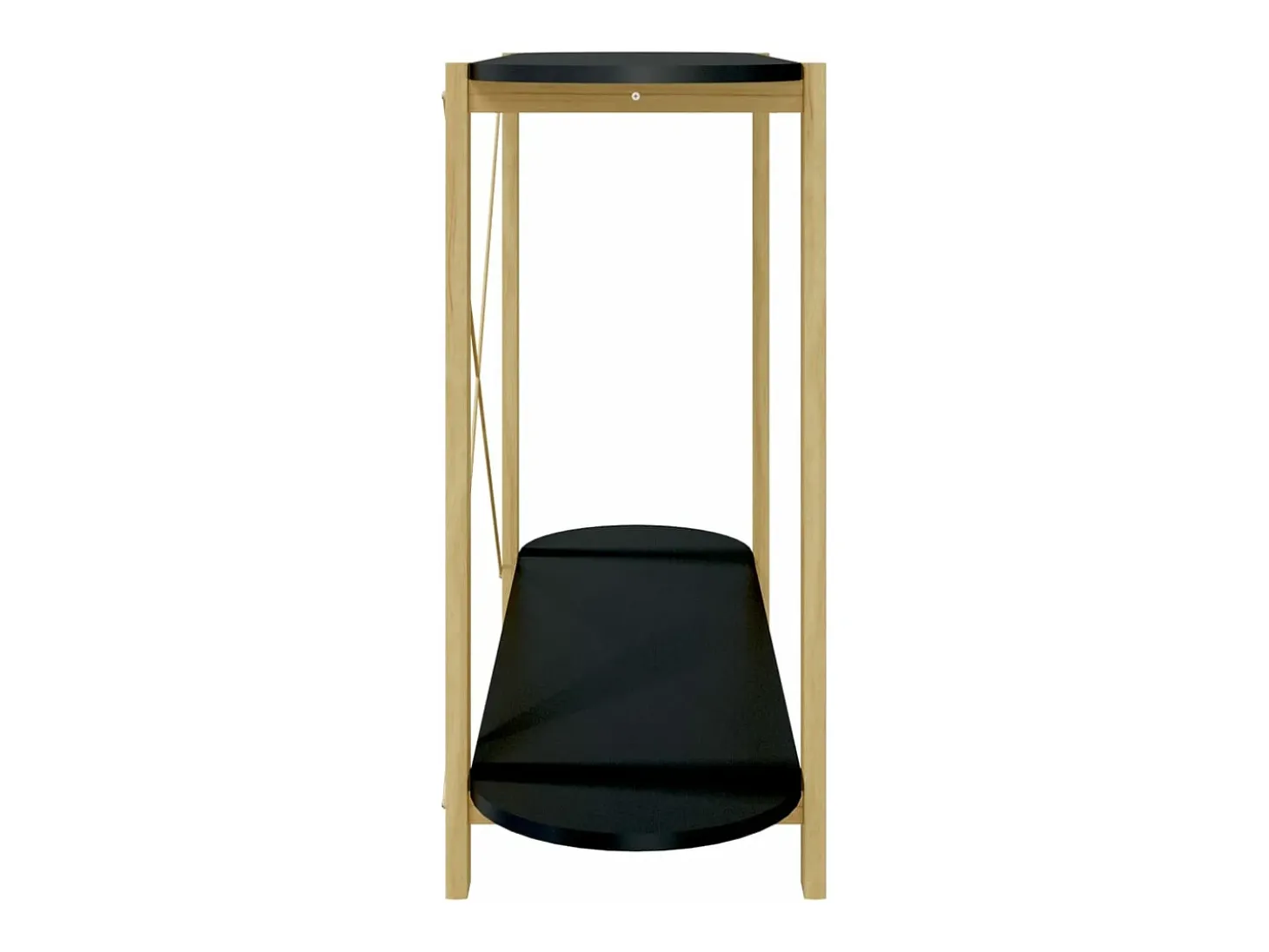 Mesa consola de madera contrachapada negro 110x38x75 cm