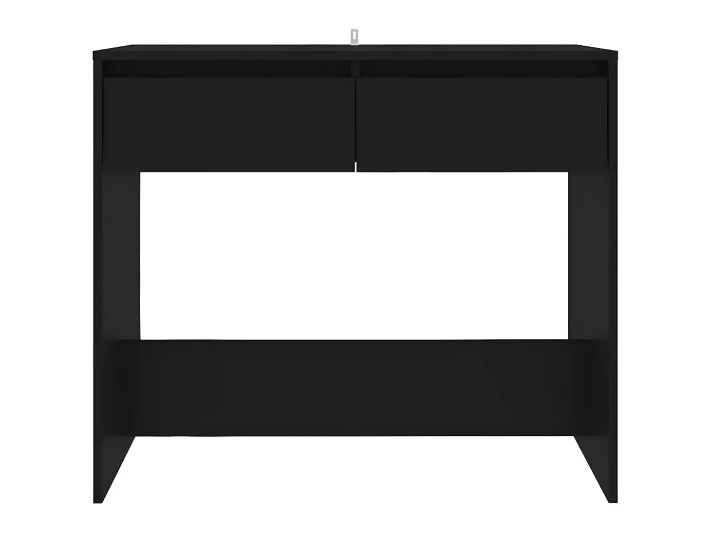 Mesa consola de madera contrachapada negro 89x41x76,5 cm