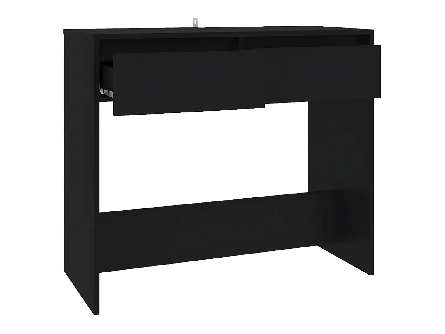 Mesa consola de madera contrachapada negro 89x41x76,5 cm