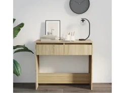 Mesa consola de madera contrachapada roble Sonoma 89x41x76,5 cm