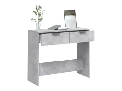 Mesa consola de madera contrachapada gris hormigón 90x36x75 cm