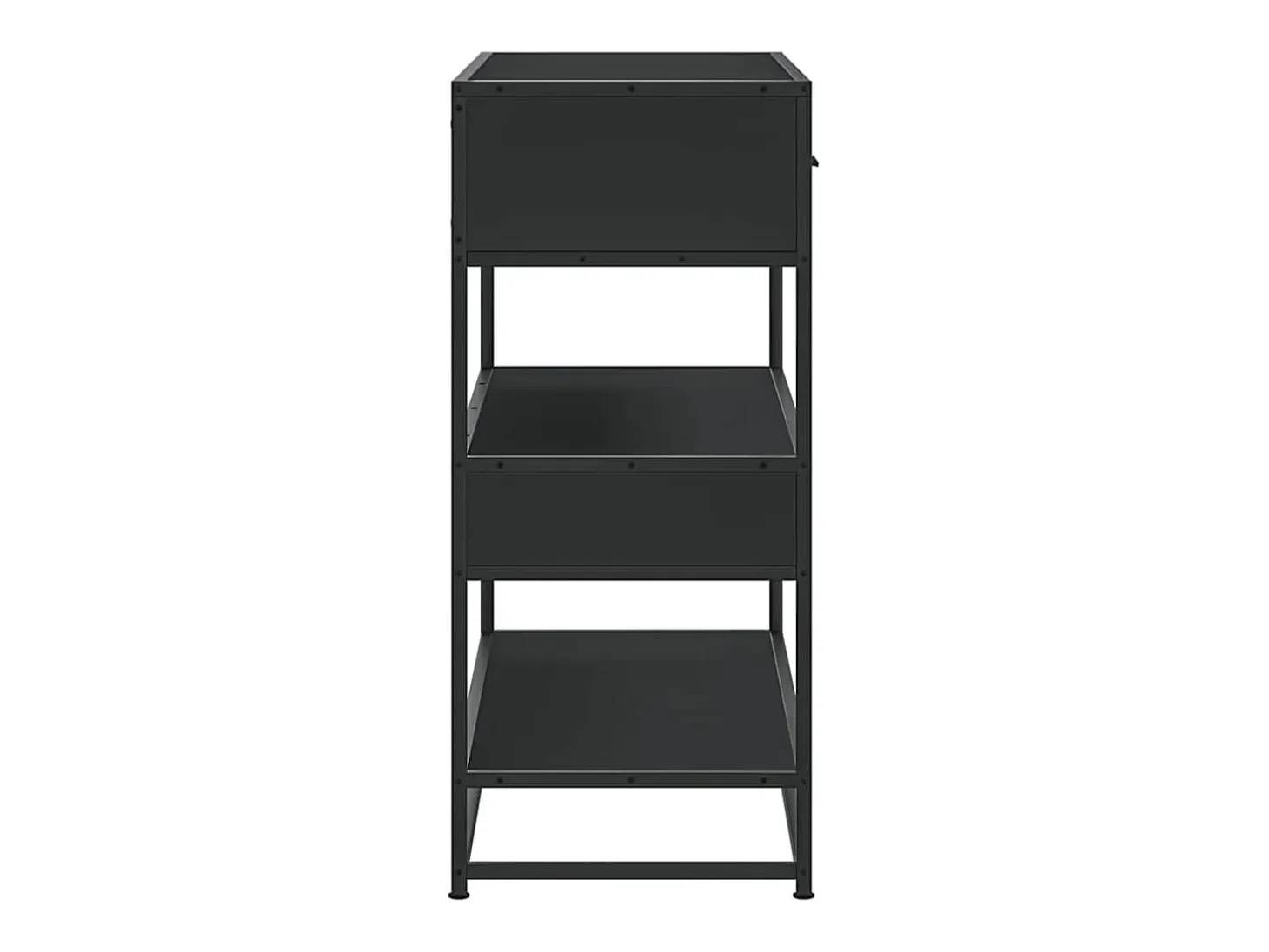 Mesa consola de madera contrachapada negro 90x35x80 cm