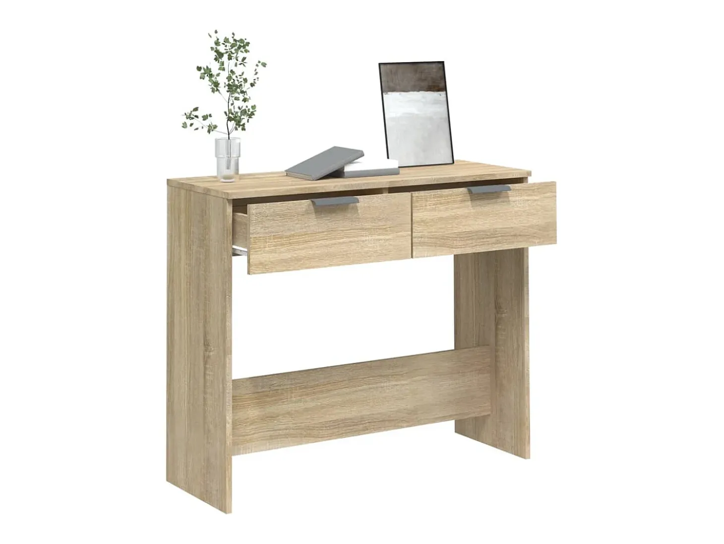 Mesa consola de madera contrachapada roble Sonoma 90x36x75 cm