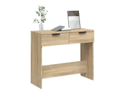 Mesa consola de madera contrachapada roble Sonoma 90x36x75 cm
