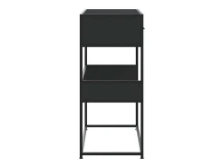 Mesa consola de madera contrachapada negro 90x35x80 cm