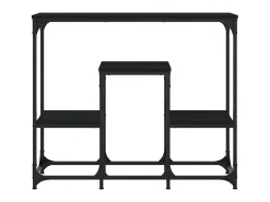 Mesa consola de madera de ingeniería negra 89,5x28x76 cm ES957914