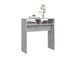 Mesa consola de madera de ingeniería gris hormigón 78x30x80 cm