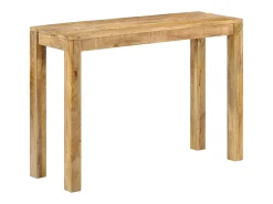 Mesa consola de madera de mango rugosa 110x35x76 cm