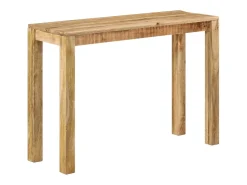 Mesa consola de madera de mango rugosa 110x35x76 cm